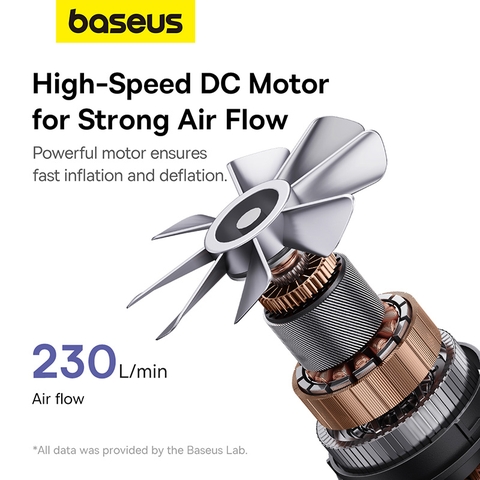 Máy Bơm Hơi Mini Baseus PocketGo Cho Dã Ngoại, Du Lịch | Bơm Nệm Hơi Siêu Tốc, Hút Chân Không