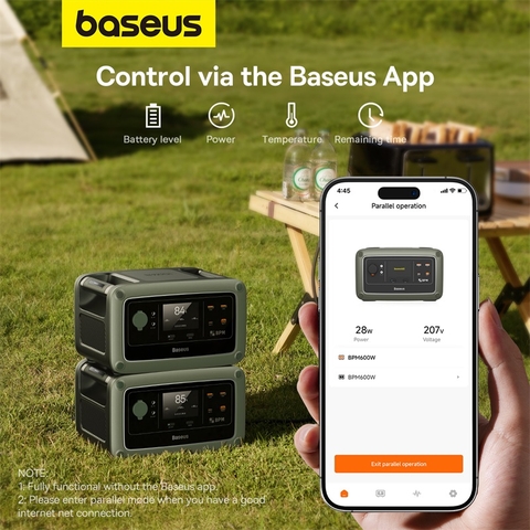 Trạm Sạc Di Động Baseus Energy Stack 600W | Công Suất Lớn, Dùng Cho Dã Ngoại