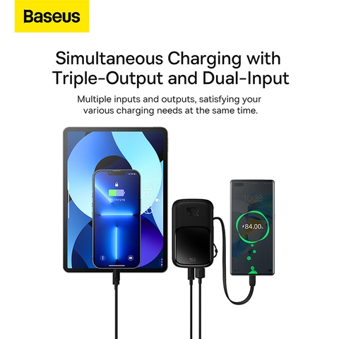 Pin dự phòng tích hợp cáp sạc Baseus Qpow Pro Digital Display Fast Charge Power Bank 10000mAh 22.5W（With Simple charging cable Type-C 3A 0.5M )