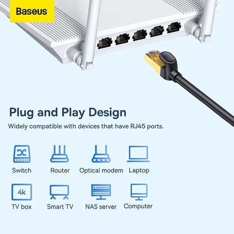 Cáp Mạng 2 Đầu LAN Baseus High Speed 7 types of RJ45 10Gigabit network cable