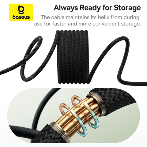 Cáp Sạc Nhanh Baseus Tungsten Gold Magnetic Charging Cable Type-C to Type-C 100W