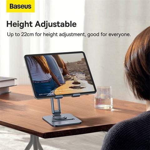 Giá Đỡ Máy Tính Bảng Baseus Biaxial Gấp Gọn | Xoay 360 Độ, Tùy Chỉnh Độ Cao, Chịu Tải 10Kg