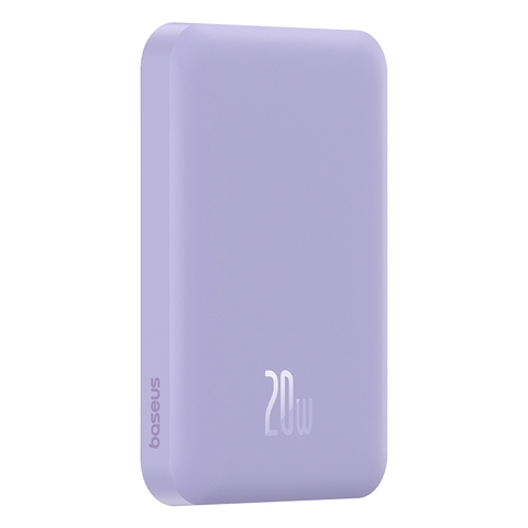 Sạc Dự Phòng Không Dây OS-Baseus Magnetic Mini Wireless Fast Charge Power Bank 5000mAh 20W (Kèm cáp C to C, 20V-3A, 30cm)