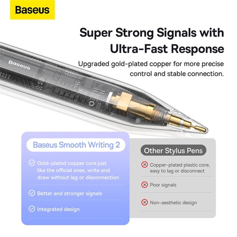 Bút Cảm Ứng Sạc Không Dây Baseus Smooth Writing 2 Series Wireless Charging Stylus (Active Version with active pen tip)
