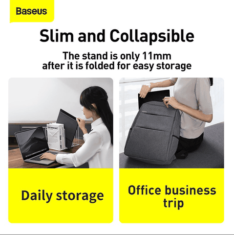 Đế Giữ Laptop Baseus Ultra High | Xếp Gọn Siêu Mỏng, Chỉnh Góc Nghiêng, Tản Nhiệt Tốt, Chịu Lực Tốt