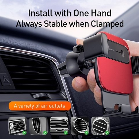 Bộ đế giữ điện thoại trên xe hơi Baseus Cube Gravity Vehicle-Mounted Holder (Air Vent, Navigation Car Mount)