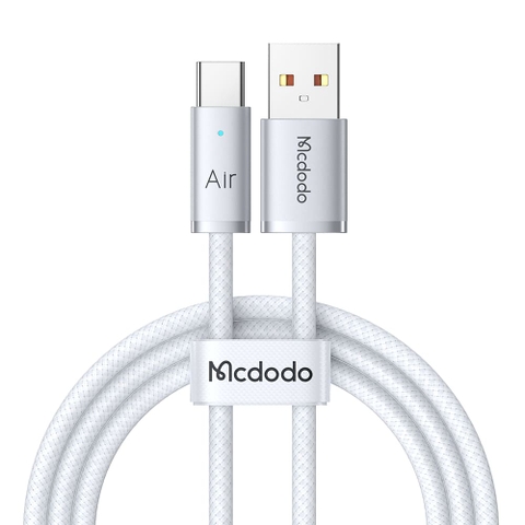 Cáp Sạc Nhanh Mcdodo Luma Slim Cable USB to Type-C 6A | Dây Dù Siêu Bền, Có Đèn LED