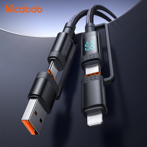 Cáp Sạc Đa Năng Mcdodo 4 in1 Digital Display PD Cable USB / Type-C to Type-C / iP 60W