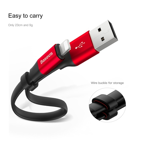 Cáp Sạc Baseus USB to Ln | Chuyên Dùng Sạc Dự Phòng, Sạc Nhanh 2A, Ngắn 23cm