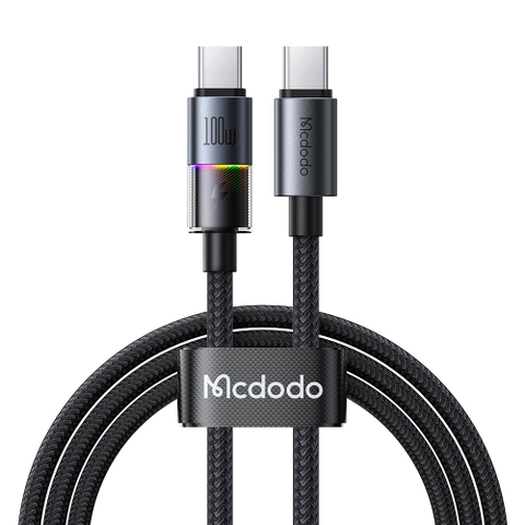 Cáp Sạc Nhanh Mcdodo Type-C to Type-C 100W Cable with 7 Colorful Lights