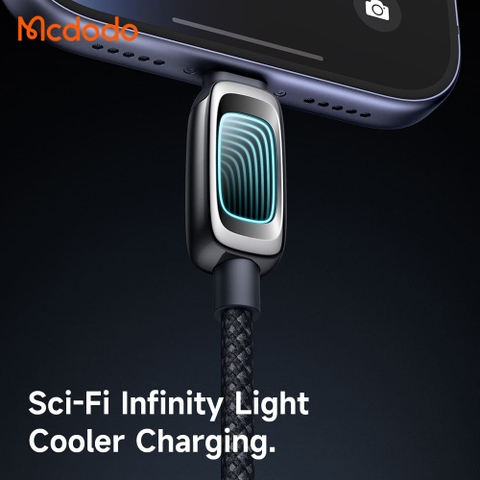 Dây Sạc Mcdodo Vision Sci-Fi Type-C to Type-C 100W | Hợp Kim Kẽm, Đèn LED 3D