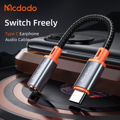 Đầu Chuyển Audio Mcdodo Type-C to 3.5mm | Tích Hợp Chip DAC, Âm Thanh Lossless, Full Chức Năng