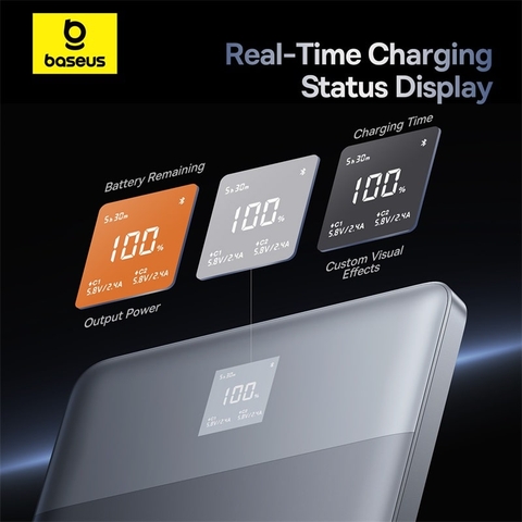 Pin Dự Phòng OS-Baseus Blade2 Fast-Charging Power Bank with Digital Display Intelligent Edition 12000mAh 65W