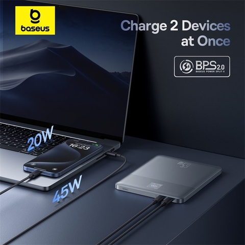 Pin Dự Phòng OS-Baseus Blade2 Fast-Charging Power Bank with Digital Display Intelligent Edition 12000mAh 65W