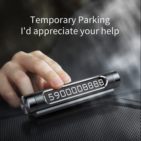 Bảng số điện thoại Baseus Metal Parking Card dùng cho xe hơi ( Nam châm, hợp kim nhôm cao cấp)
