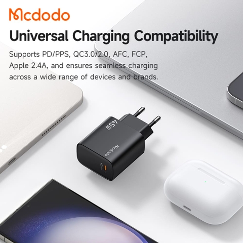 Cốc Sạc Mcdodo Power Storm 45W GaN Siêu Nhỏ | 1 Cổng Type-C, Sạc Nhanh GaN PD
