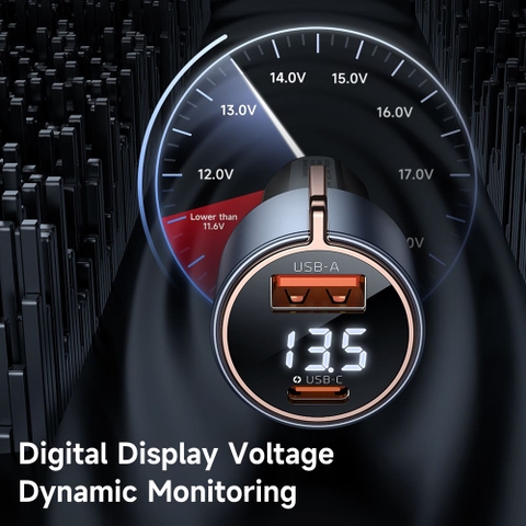 Tẩu Sạc Ô Tô Mcdodo 75W | Type-C 45W + USB 30W, Có LED Hiển Thị, Hỗ Trợ SFC