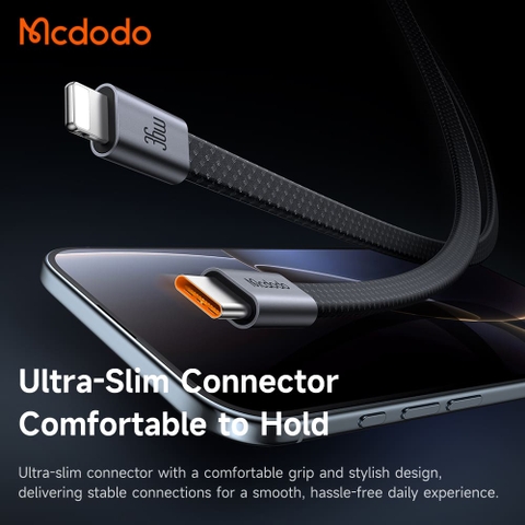 Cáp Sạc Mcdodo Cab Mage Type-C to Ln 36W | Tự Cuốn Gọn Nhẹ, Cáp Dẹt Từ Tính