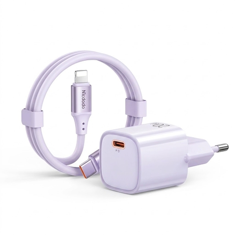 Bộ Sạc Nhanh Mcdodo Nano 20W PD | Kèm Cáp Sạc Nhanh, Củ Sạc Siêu Nhỏ
