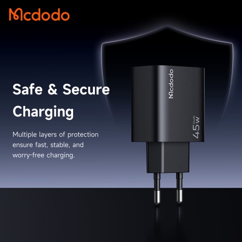 Cốc Sạc Mcdodo Power Storm 45W GaN Siêu Nhỏ | 1 Cổng Type-C, Sạc Nhanh GaN PD