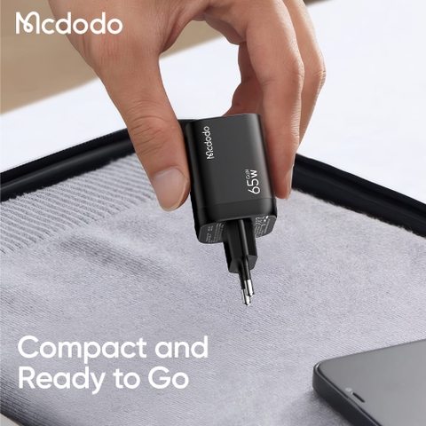 Cốc Sạc Nhanh Mcdodo Cube Power 65W | Màn Hình LED, 2 Cổng (Type-C & USB)