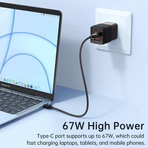 Cốc Sạc Nhanh Mcdodo Dichromatic  67W GaN 5 | 3 Cổng (2 Type-C, 1 USB), Sạc Laptop & Điện Thoại