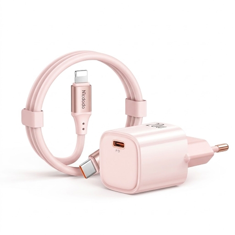 Bộ Sạc Nhanh Mcdodo Nano 20W PD | Kèm Cáp Sạc Nhanh, Củ Sạc Siêu Nhỏ