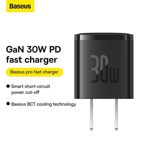 Củ Sạc Nhanh Baseus Cube Pro Fast Charger 1C 30W (Chân cắm dẹp)