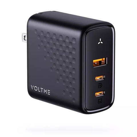 Củ Sạc Nhanh Voltme Revo 100W GaN III | 3 Cổng (2Type-C + USB) Sạc Nhanh Laptop
