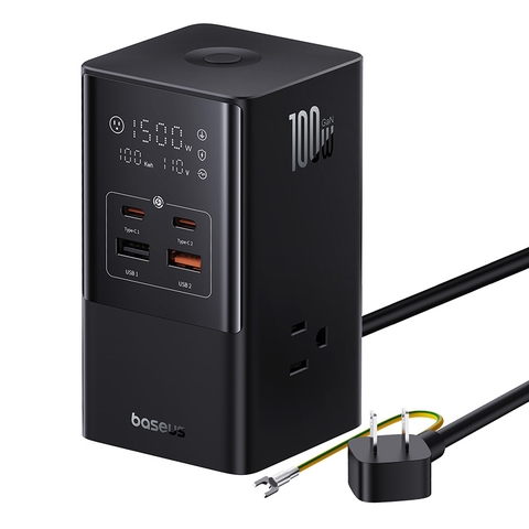 Trạm Sạc Nhanh Để Bàn Baseus 100W 7 trong 1 | Sạc Cùng Lúc Laptop & Điện Thoại, Tự Ngắt An Toàn 0.1s