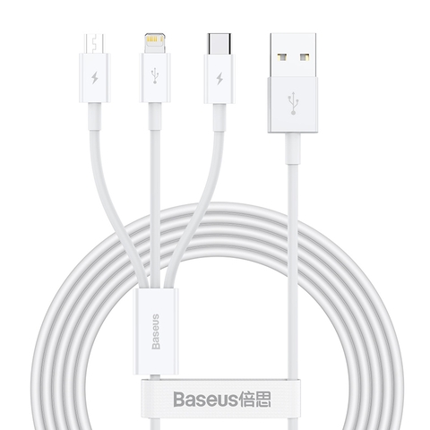 Cáp Sạc 3 Đầu Baseus Superior Series Fast Charging Data Cable USB to M+L+C 3.5A