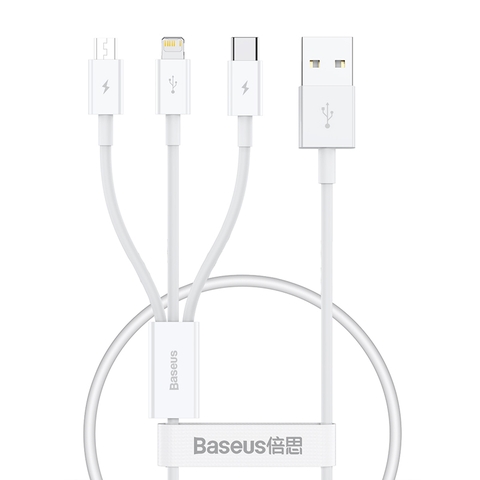 Cáp Sạc 3 Đầu Baseus Superior Series Fast Charging Data Cable USB to M+L+C 3.5A