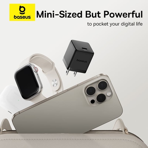 Bộ Sạc Nhanh Baseus Palm Fast Charger 1C 20W/30W (Kèm cáp Type-C to Type-C 1m)