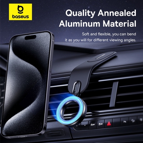 Giá Đỡ Điện Thoại Baseus C02 Go | Hít Nam Châm Dán Taplo Ô Tô, Thân Dẻo Uốn Cong Linh Hoạt