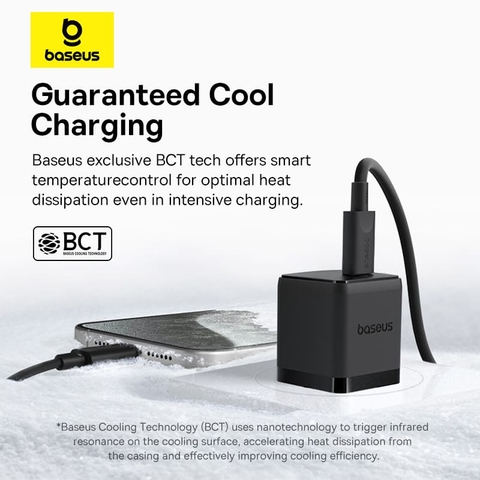 Bộ Sạc Nhanh Baseus Palm Fast Charger 1C 20W/30W (Kèm cáp Type-C to Type-C 1m)