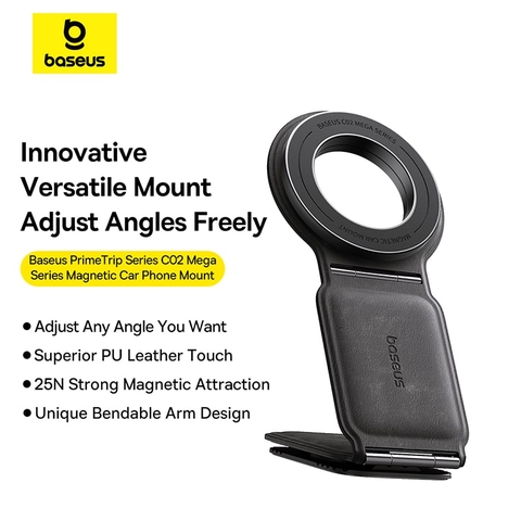 Đế Giữ Điện Thoại Nam Châm OS-Baseus PrimeTrip Series C02 Mega Magnetic Car Mount Stick-on