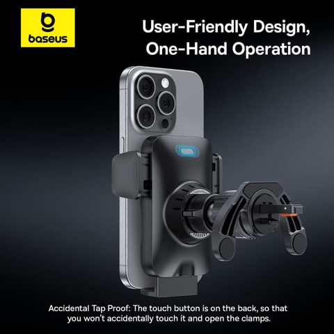 Bộ Đế Giữ Điện Thoại Baseus Wisdom Auto Alignment Car Mount Wireless Charger（QI 15W)