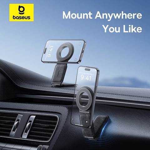 Đế Giữ Điện Thoại Nam Châm OS-Baseus PrimeTrip Series C02 Mega Magnetic Car Mount Stick-on