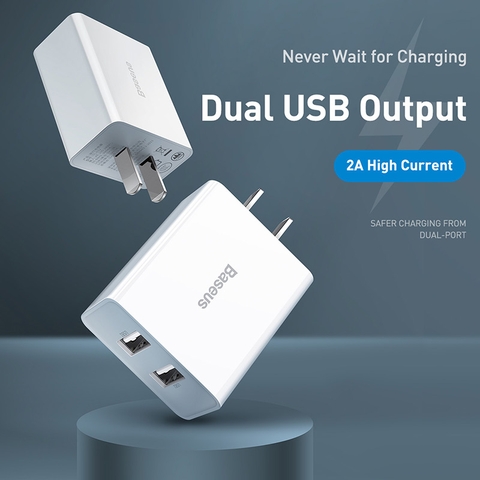 Cốc sạc Baseus Speed Mini Dual U Charger ( 10.5W )