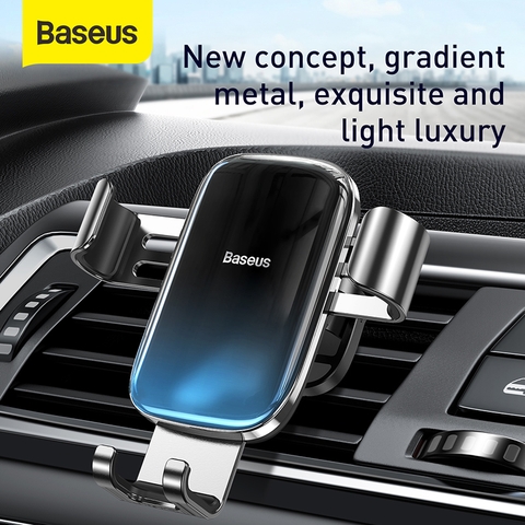 Đế giữ điện thoại trên xe Ô Tô Baseus Glaze Gravity Car Mount (New 2020 upgrade Model, Metal Bracket, Air Outlet Version - Gắn khe gió máy lạnh)
