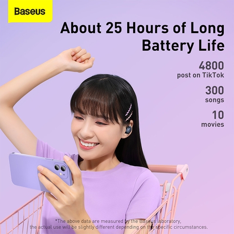 Tai nghe không dây Baseus Bowie E2 True Wireless Earphones (Bluetooth 5.2 , 5~24h using, Anti-Los, APP control, TWS)