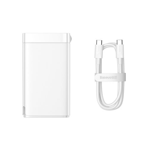 Bộ Sạc Baseus GaN3 Pro 65W | 3 Cổng 2 Type-C & 1 USB, Kèm Cáp, Sạc Nhanh Laptop