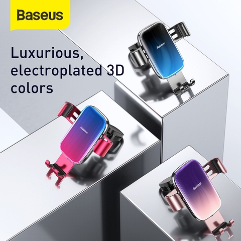 Đế giữ điện thoại trên xe Ô Tô Baseus Glaze Gravity Car Mount (New 2020 upgrade Model, Metal Bracket, Air Outlet Version - Gắn khe gió máy lạnh)