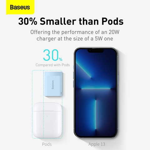 Cốc Sạc Nhanh Baseus Super Si Pro 20W | Chân Cắm Gập Gọn, Siêu Nhỏ Gọn