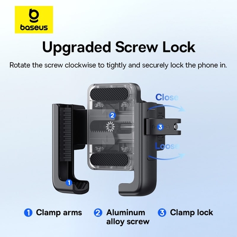 Giá Đỡ Điện Thoại Xe Máy Baseus GoTrip | Gắn Chân Gương, Chống Rung Lắc Tuyệt Đối