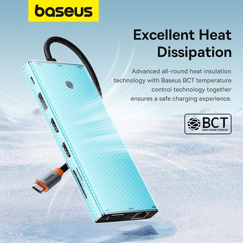 Hub Chuyển Đổi Baseus PortalJoy 13 trong 1 | Xuất 4 Màn Hình, Hỗ Trợ 8K, USB Tốc Độ 10Gbps