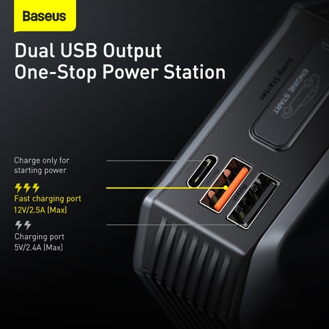 Bộ kích nguồn Baseus Super Energy Max Car Jump Star (20000mAh, Peakcurrent2000A)