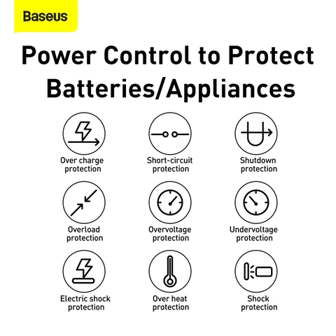 Bộ Chuyển Đổi Nguồn Baseus In-car 150W | Biến Áp 12V Sang 110V & Sạc Laptop Trên Ô Tô