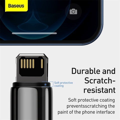 Cáp sạc Lightning siêu bền dùng iPhone/iPad Baseus Tungsten Gold Lightning (USB to Lightning, 2.4A Fast Charging & Data Cable)