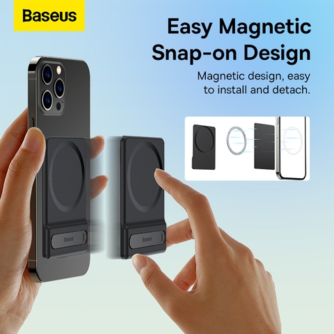 Giá Đỡ Điện Thoại Để Bàn Nam Châm Có Thể Xếp Gọn Baseus Foldable Magnetic Bracket Dành Cho IPhone 13 12